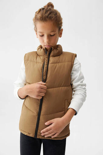 Wehkamp Mango kids bodywarmer bruin aanbieding
