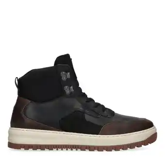 Wehkamp Sacha leren veterboots zwart aanbieding