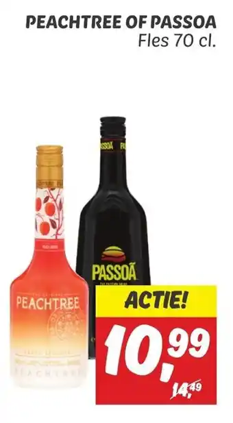 Dekamarkt PEACHTREE OF PASSOA Fles 70 cl. aanbieding