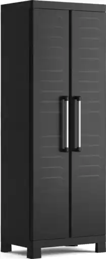 Bol.com Keter detroit hoge kast - 4 planken - 45x65x182cm – zwart aanbieding