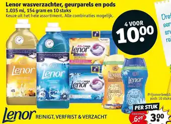 Kruidvat Lenor wasverzachter, geurparels en pods aanbieding