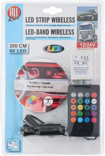 Bol.com All ride led-strip - 16 kleuren - 2 meter - afstandsbediening - dimbaar - 60 led's aanbieding