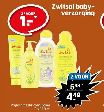 Trekpleister Zwitsal baby-verzorging Prijsvoorbeeld: conditioner 2 x 200ml aanbieding