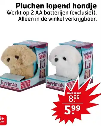 Trekpleister Pluchen lopend hondje aanbieding