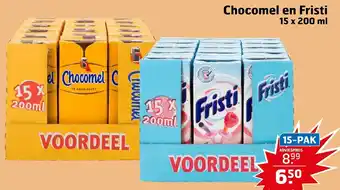 Trekpleister Chocomel en Fristi 15 x 200ml aanbieding