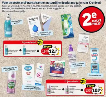 Kruidvat De beste anti-transpirant en natuurlijke deodorant aanbieding