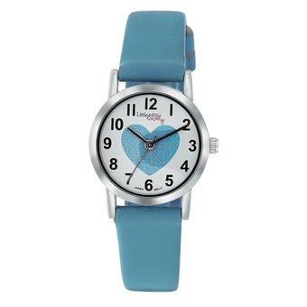 Bol.com Little miss lovely horloge met blauwe pu band aanbieding