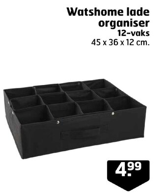 Trekpleister Watshome lade organiser 12-vaks 45 x 36 x 12 cm. aanbieding