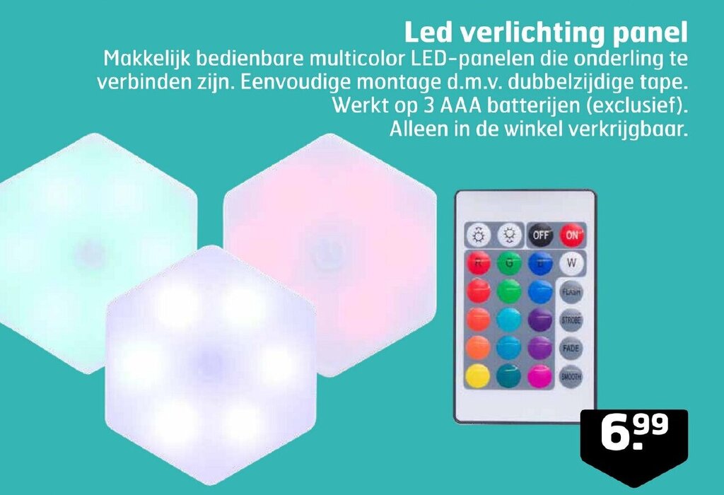Led verlichting panel aanbieding bij Trekpleister