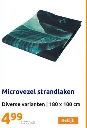 Action Microvezel strandlaken Diverse varianten | 180 x 100 cm aanbieding