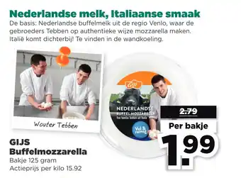 PLUS Gijs buffelmozzarella aanbieding