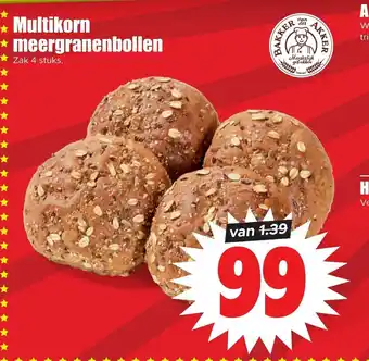 Dirk Multikorn meergranenbollen Zak 4 stuks. aanbieding