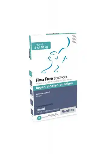 Welkoop Flea free spot-on hond s 2-10 kg - pipetten - vlooien- en tekenmiddel - 3 stuks aanbieding