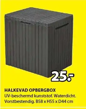 Jysk Halkevad Opbergbox 58x55x44 cm aanbieding