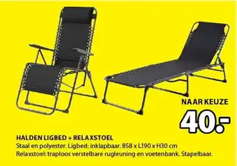 Jysk Halden Ligbed + Relaxstoel aanbieding