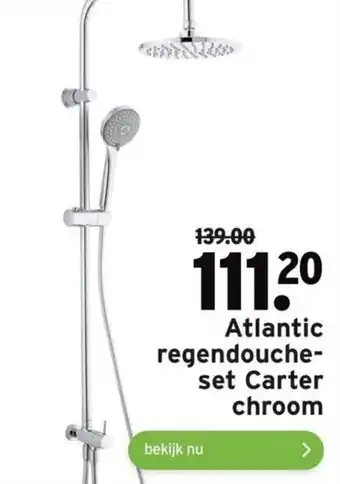 GAMMA Atlantic regendouche-set Carter chroom aanbieding