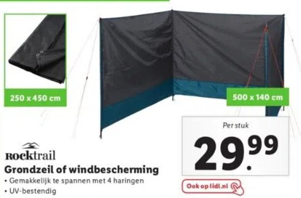 Outwell Windscherm Grijs met Venster