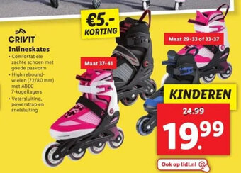 Lidl CRIVIT Inlineskates KINDEREN aanbieding