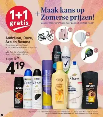 Etos Andrélon, dove, axe en rexona aanbieding