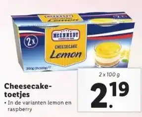 Lidl Cheesecaketoetjes aanbieding