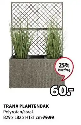 Jysk Trana Plantenbak 29x82x131 cm aanbieding