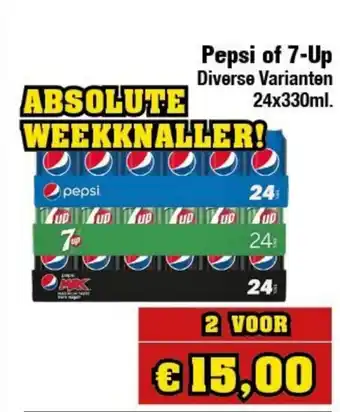 Budget Food Pepsi of 7-Up 330ml aanbieding