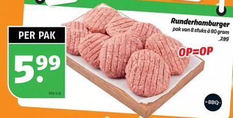 Poiesz Runderhamburger aanbieding