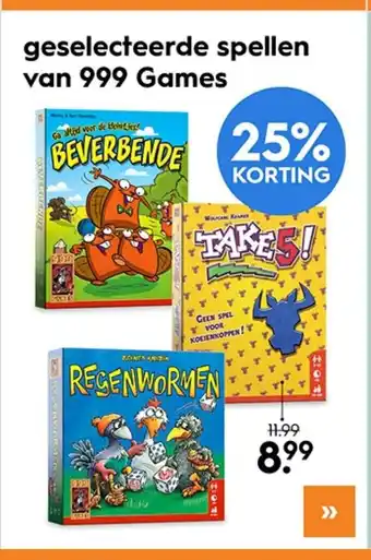 Blokker geselecteerde spellen van 999 Games aanbieding