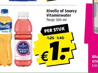 Boni Rivella of Sourcy Vitaminwater flesje 500 ml aanbieding