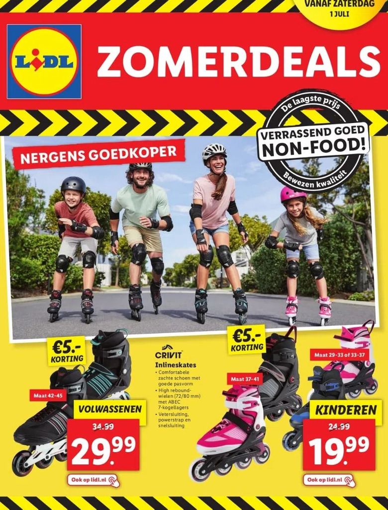 Crivit inlineskates aanbieding bij Lidl