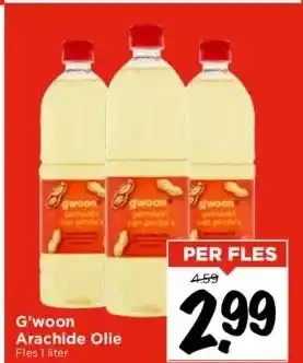 Vomar Voordeelmarkt G'woon arachide olie aanbieding