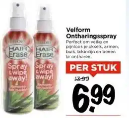 Vomar Voordeelmarkt Velform ontharingsspray aanbieding