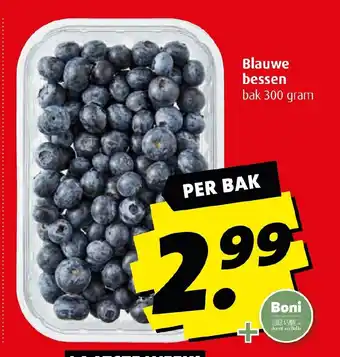 Boni Blauwe bessen bak 300 gram aanbieding