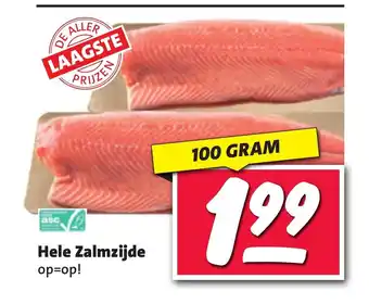 Nettorama Hele Zalmzijde 100 GRAM aanbieding