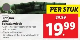 Lidl Livarno schaduwdoek aanbieding