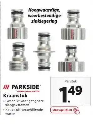 Lidl Iii parkside kraanstuk aanbieding