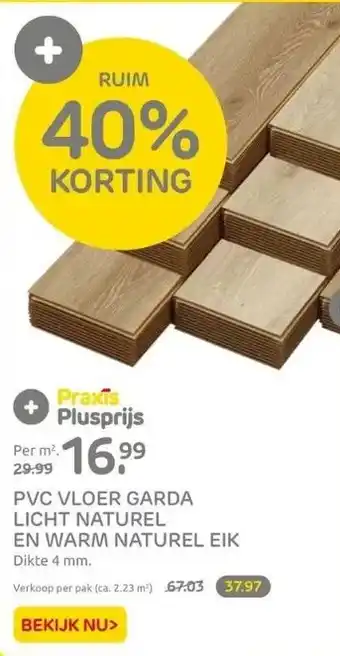 Praxis Pvc vloer garda licht naturel en warm naturel eik aanbieding