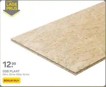 Praxis Osb plaat 244 x 59 cm. dikte 18 mm. aanbieding