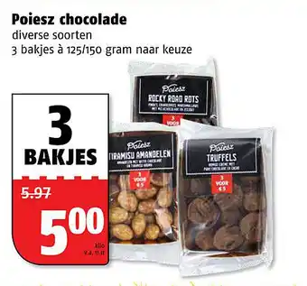 Poiesz Poiesz chocolade 125.150 gram aanbieding