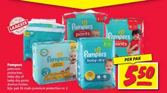 Nettorama Pampers premium protection, baby-dry of baby-dry pants per pak aanbieding