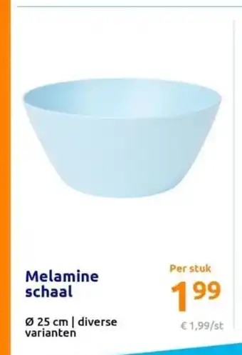 Action Melamine schaal Ø 25 cm | diverse varianten aanbieding