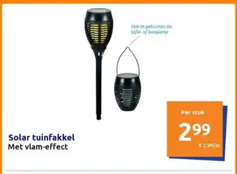 Action Solar tuinfakkel Met vlam-effect aanbieding