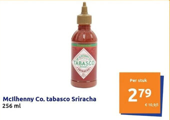 Action McIlhenny Co. tabasco Sriracha 256 ml aanbieding