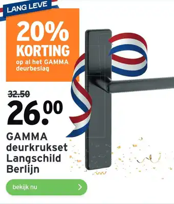 GAMMA GAMMA deurkrukset Langschild aanbieding