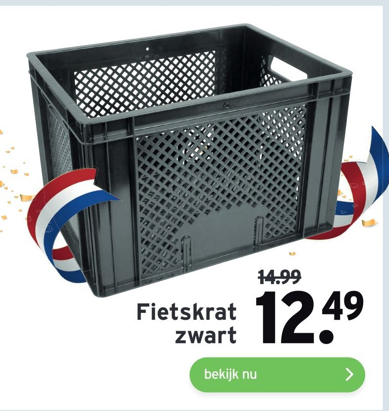 Fietskrat zwart aanbieding bij GAMMA