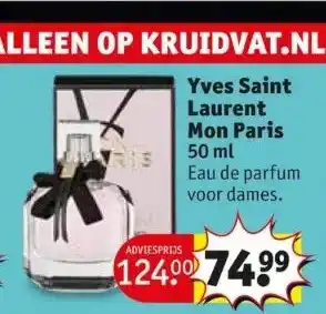 Kruidvat Yves saint laurent mon paris 50 ml aanbieding