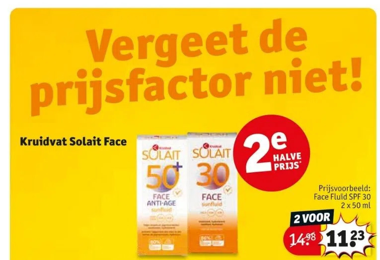 Kruidvat solait face aanbieding bij Kruidvat