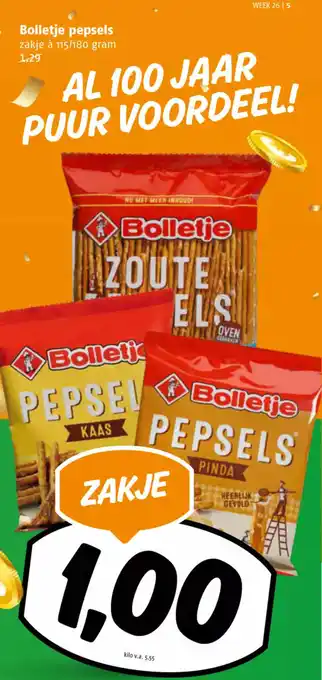 Poiesz Bolletje pepsels zakje à 115/180 gram aanbieding