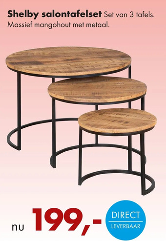 Woonsquare Shelby salontafelse: aanbieding