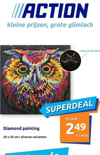 Action Diamond painting aanbieding